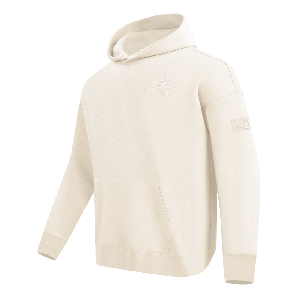 NBA ORLANDO MAGIC NEUTRAL MEN'S DROP SHOULDER FLC PO HOODIE (EGGSHELL)