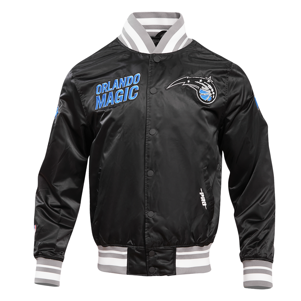Pro Standard Women's Orlando Magic Denim Varsity Bomber Jacket