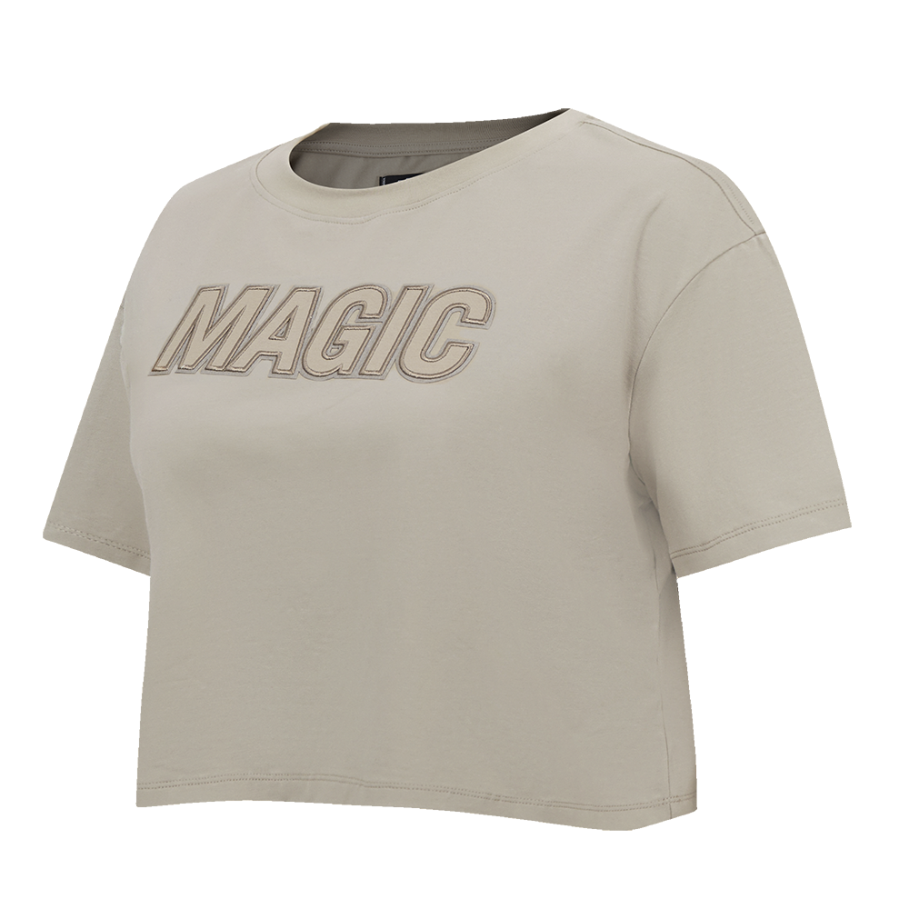 NBA ORLANDO MAGIC NEUTRAL SINGLE JERSEY BOXY TEE (TAUPE)