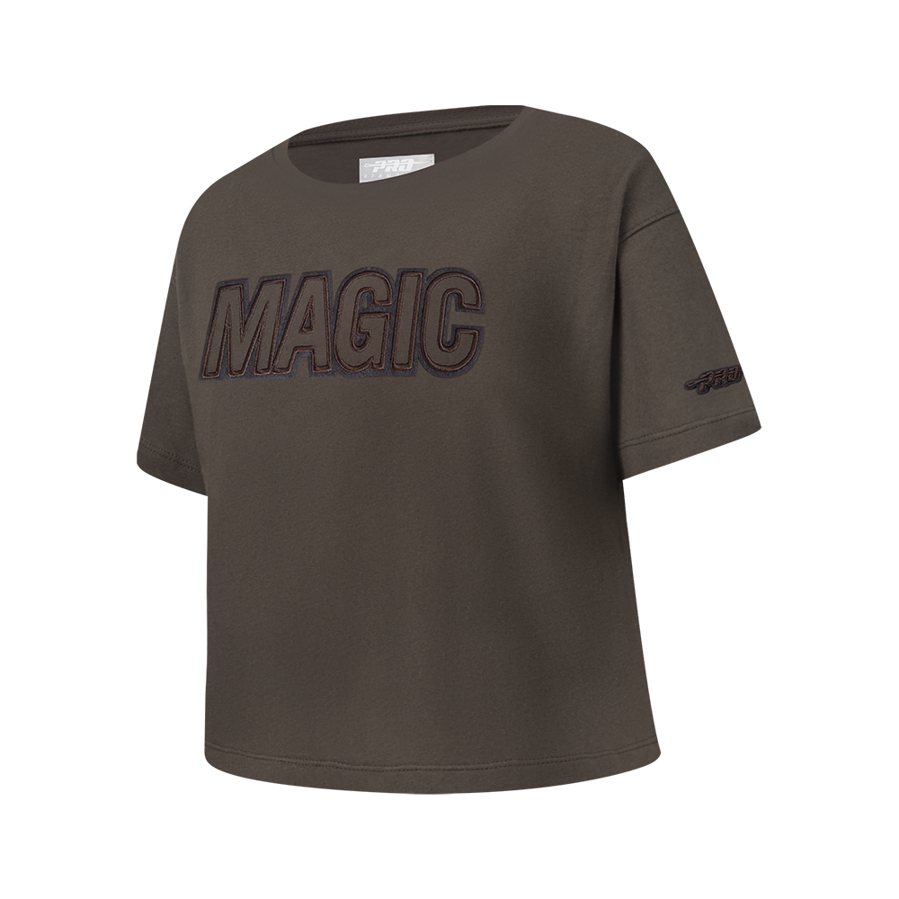 NBA ORLANDO MAGIC NEUTRAL BIG GIRLS SS BOXY TEE (DARK TAUPE)