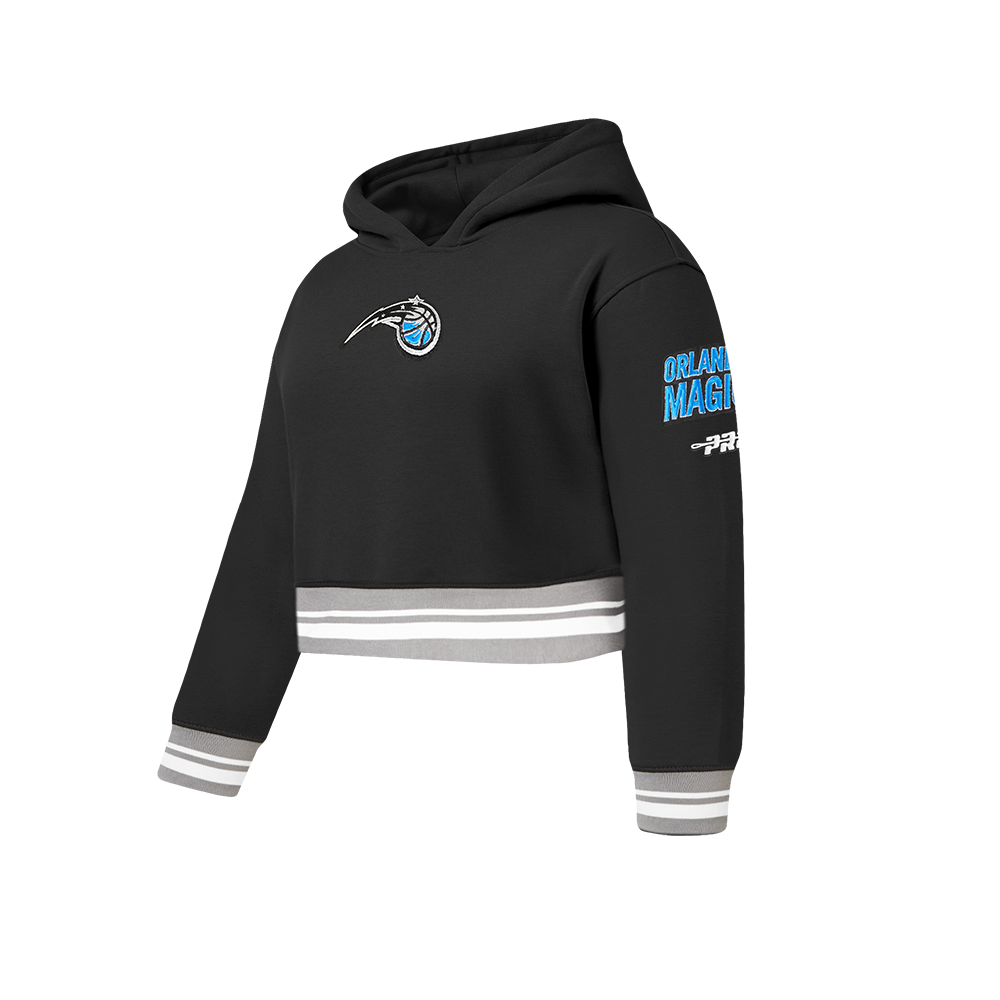 ORLANDO MAGIC RETRO CLASSIC BIG GIRL'S RIB FLC PO HOODIE (BLACK/GRAY)