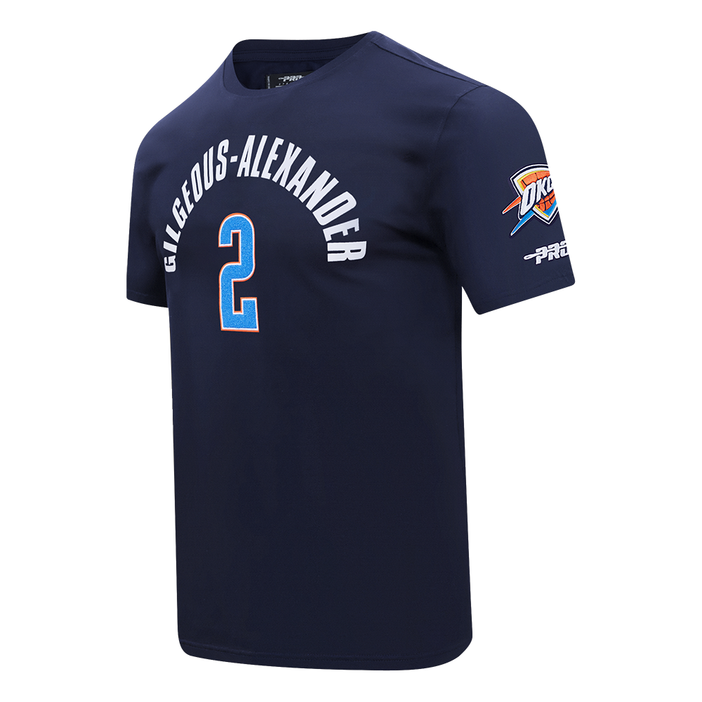 NBA OKLAHOMA CITY THUNDER SHAI GILGEOUS-ALEXANDER #2 CLASSIC PNN MEN'S SJ TEE (MIDNIGHT NAVY)