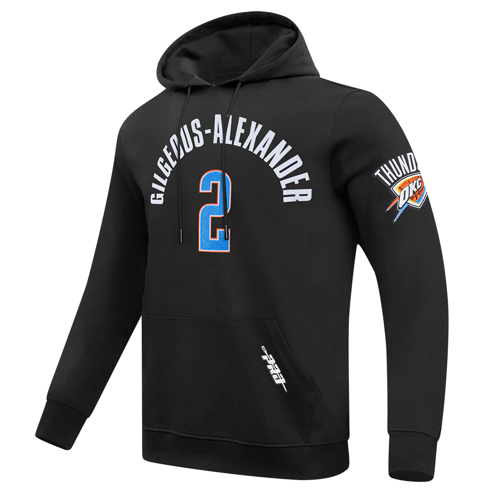 NBA OKLAHOMA CITY THUNDER SHAI GILGEOUS-ALEXANDER #2 CLASSIC PNN MEN'S DK PO HOODIE (BLACK)