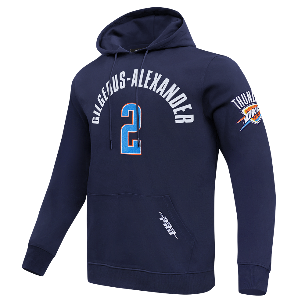 NBA OKLAHOMA CITY THUNDER SHAI GILGEOUS-ALEXANDER #2 CLASSIC PNN MEN'S DK PO HOODIE (MIDNIGHT NAVY)