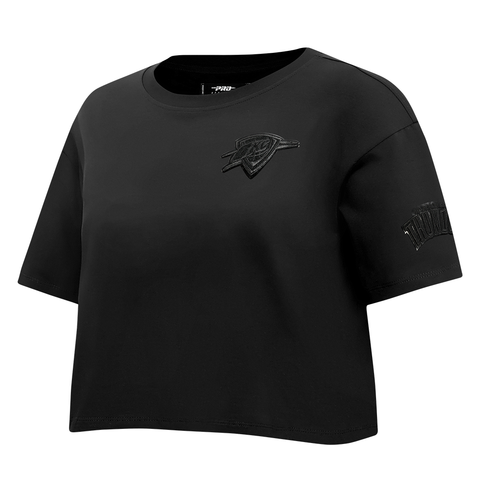 NBA OKLAHOMA CITY THUNDER TRIPLE BLACK WOMEN'S SJ BOXY TEE (TRIPLE BLACK)
