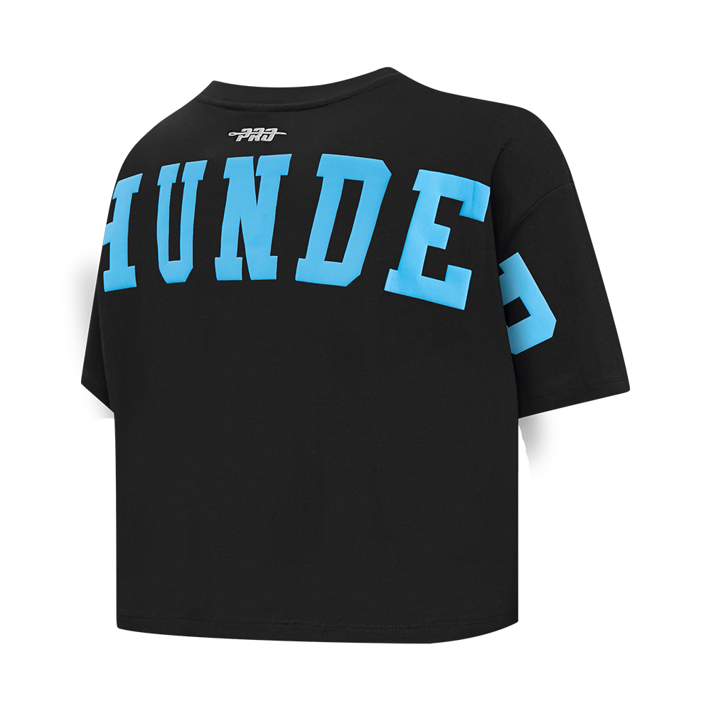 OKLAHOMA CITY THUNDER WINGSPAN WOMEN'S SJ BOXY TEE (BLACK)