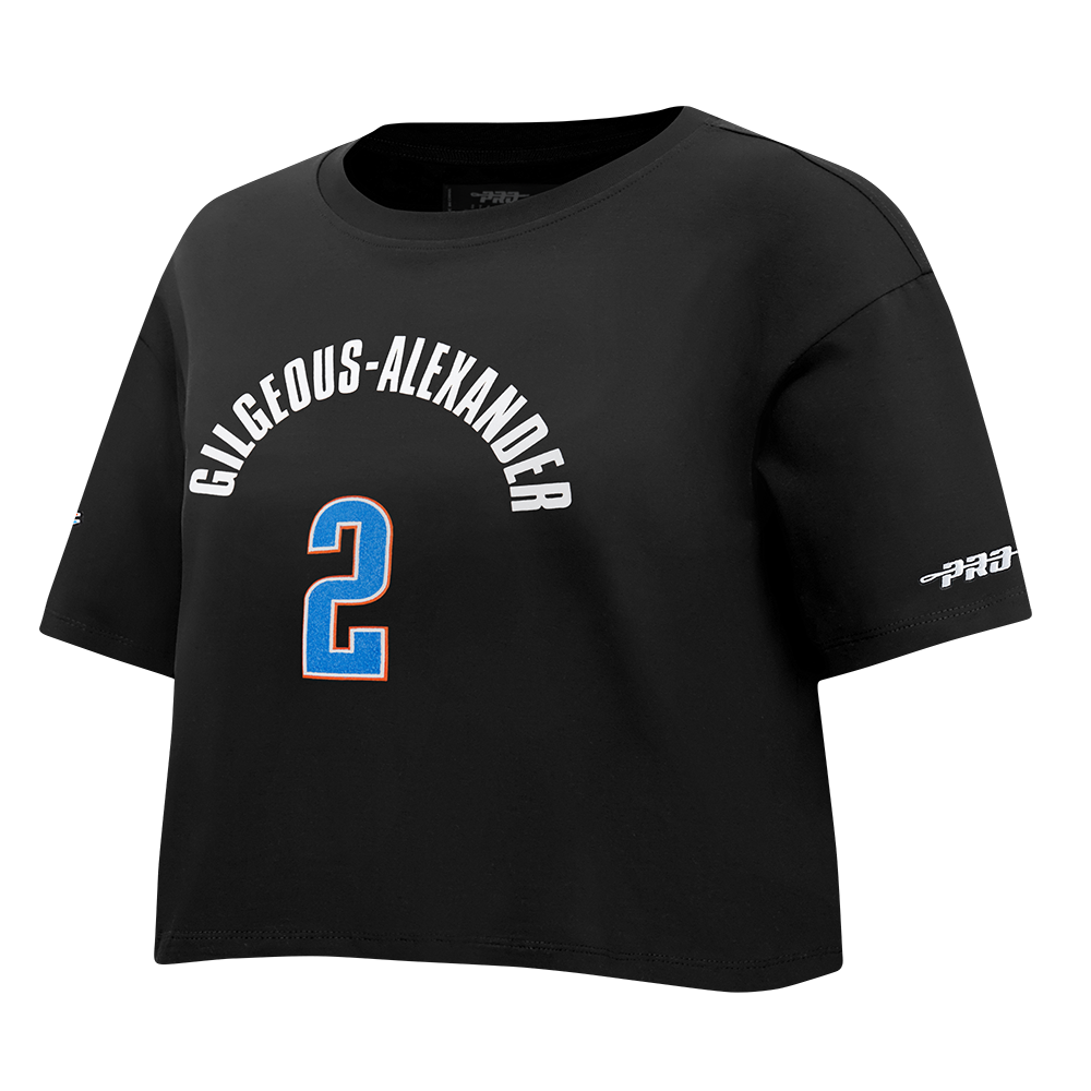 NBA OKLAHOMA CITY THUNDER SHAI GILGEOUS-ALEXANDER #2 CLASSIC PNN WOMEN'S SJ BOXY TEE
