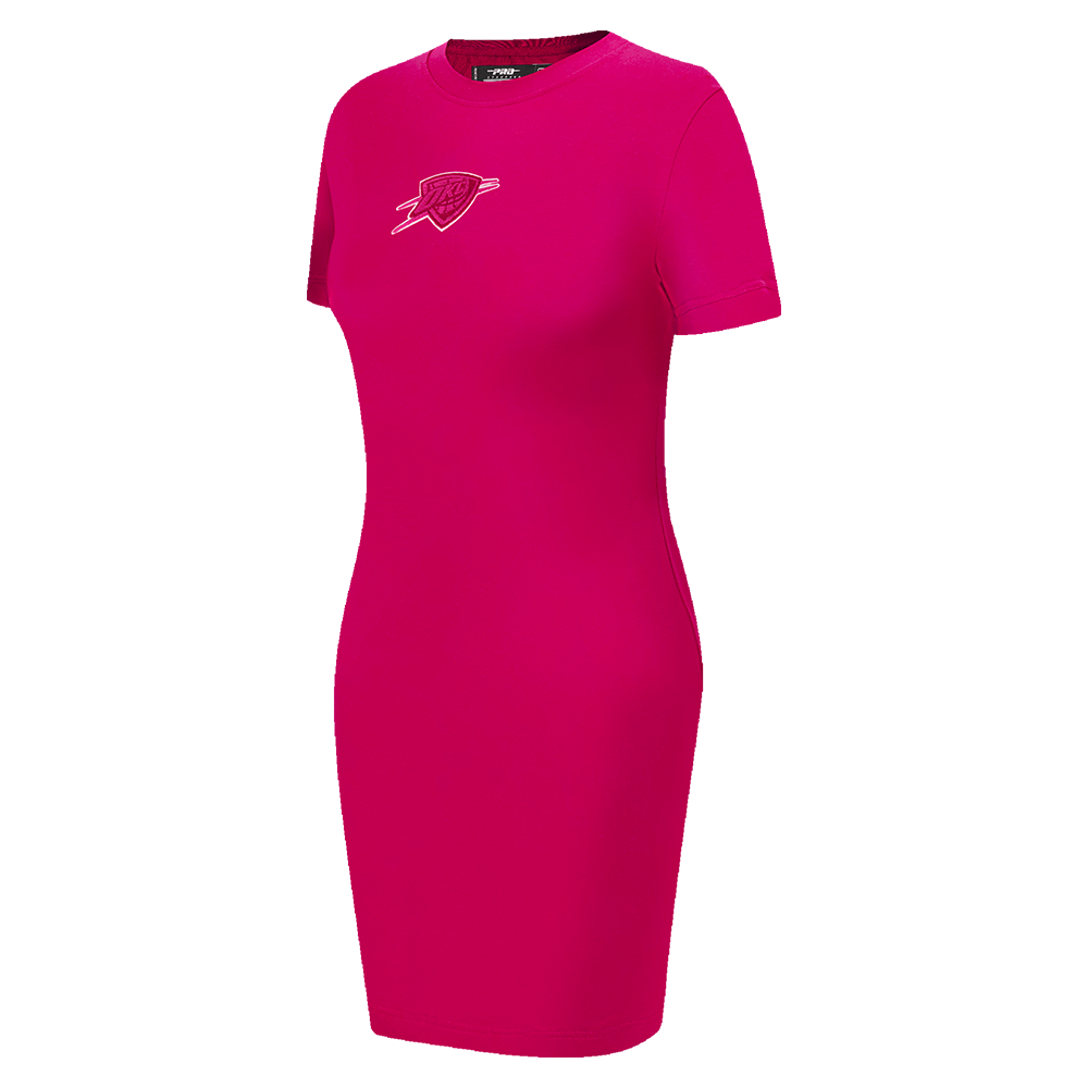 OKLAHOMA CITY THUNDER TRIPLE PINK WOMEN'S BODY CON DRESS (BEETROOT PURPLE)