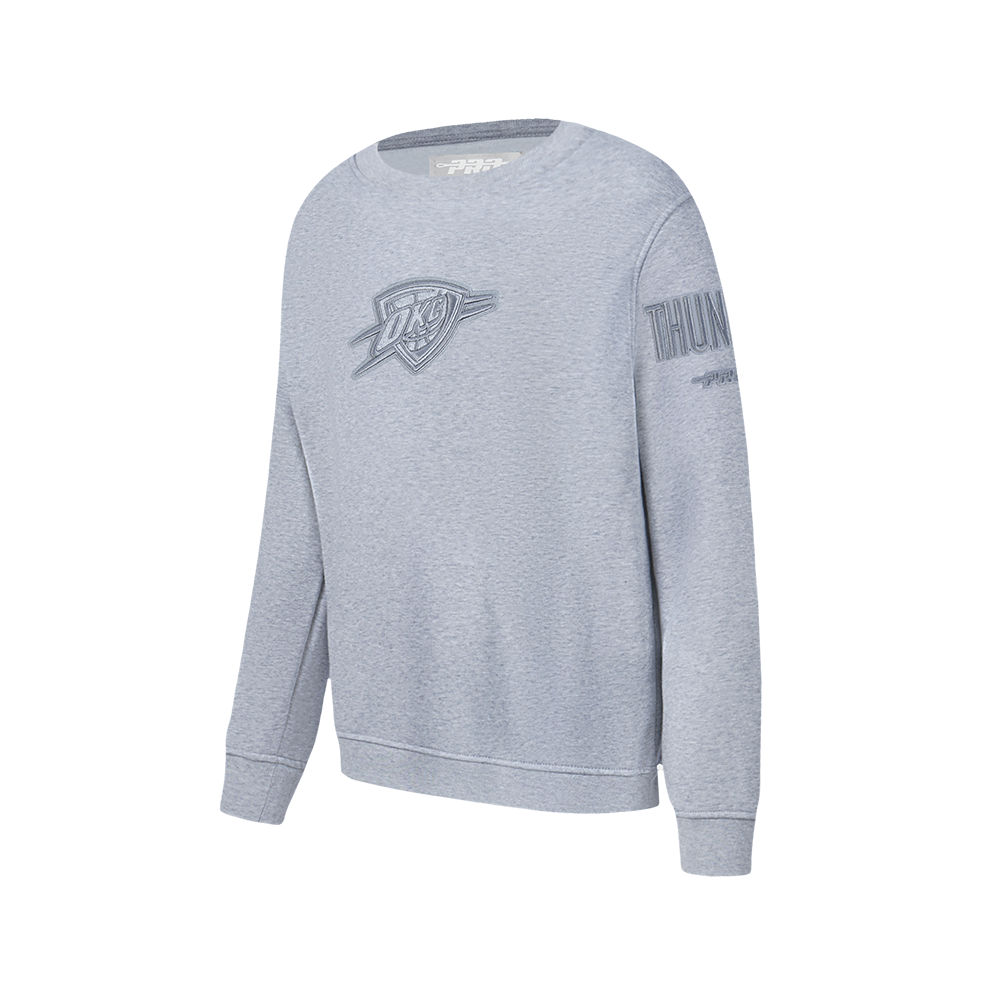 NBA OKLAHOMA CITY THUNDER NEUTRAL BIG BOYS FLC CREWNECK (DARK HEATHER GRAY)