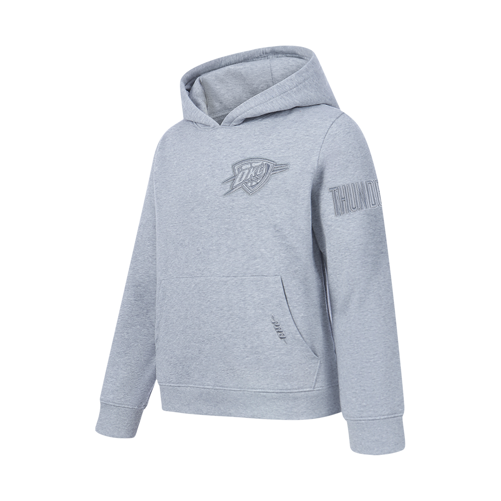 NBA OKLAHOMA CITY THUNDER NEUTRAL BIG BOYS FLC PO HOODIE (DARK HEATHER GRAY)