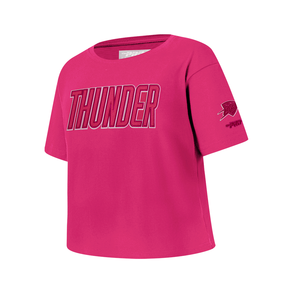 NBA OKLAHOMA CITY THUNDER TRIPLE PINK BIG GIRLS SS BOXY TEE (BEETROOT PURPLE)