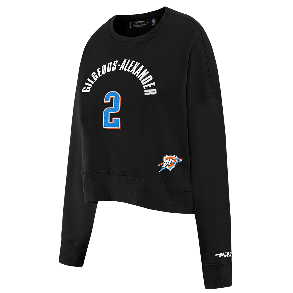 NBA OKLAHOMA CITY THUNDER SHAI GILGEOUS-ALEXANDER #2 CLASSIC PNN WOMEN'S FLC CREWNECK