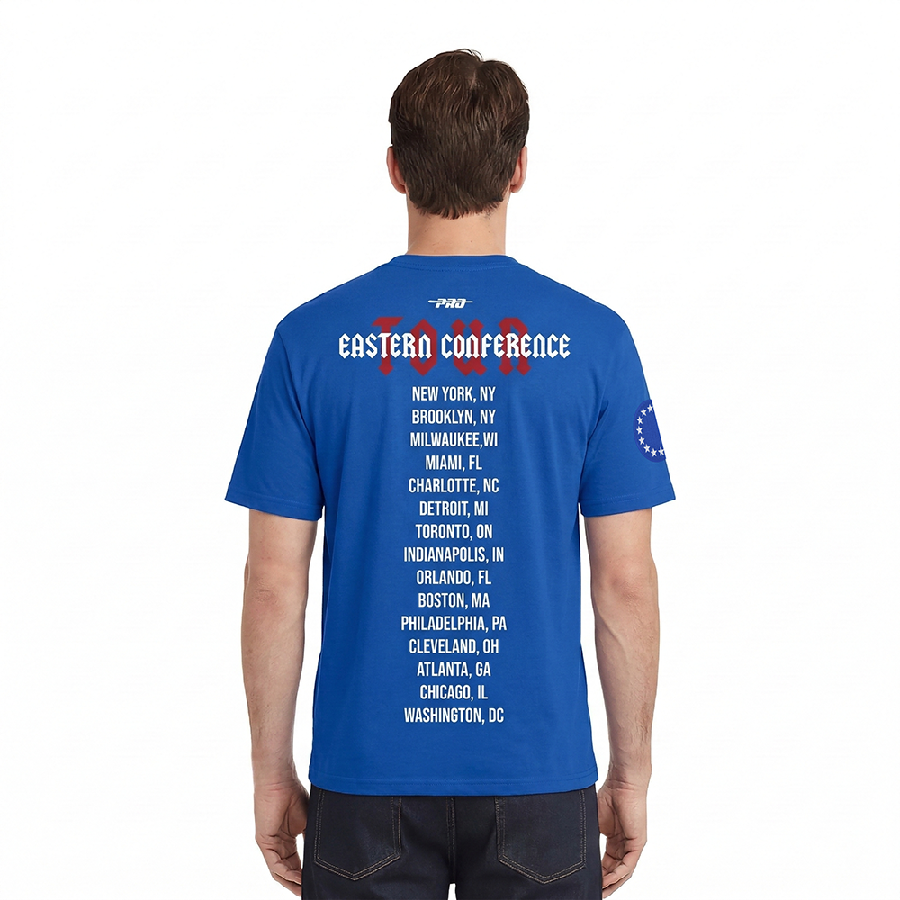 NBA PHILADELPHIA 76ers CITY TOUR CJ DROP SHOULDER TEE (ROYAL BLUE)