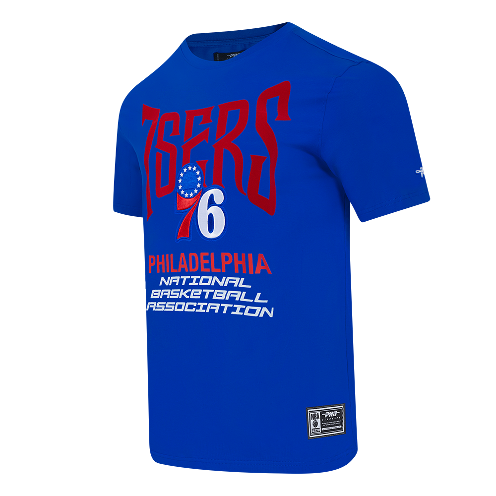 NBA PHILADELPHIA 76ERS CITY TOUR 2.0 MEN'S CJ DROP SHOULDER TEE (ROYAL BLUE)