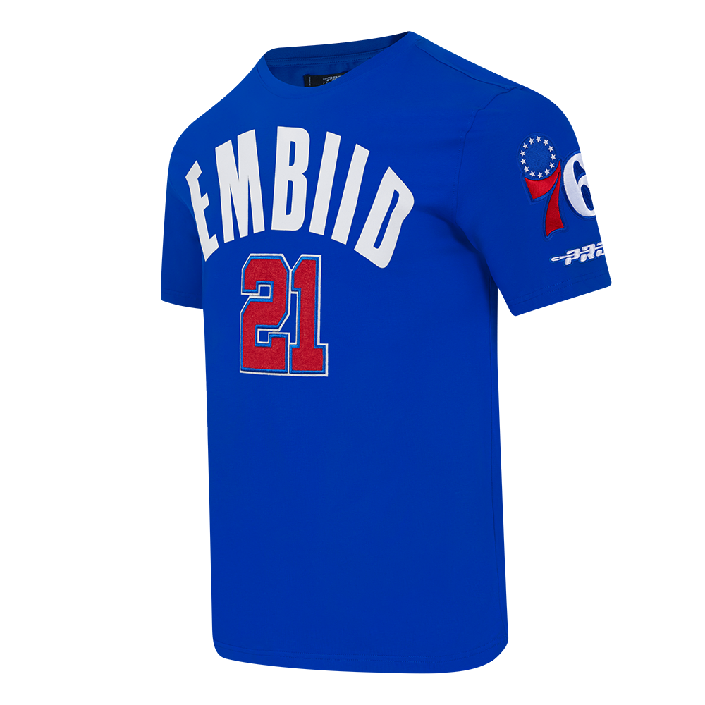 NBA PHILADELPHIA 76ERS JOEL EMBIID #21 CLASSIC PNN MEN'S SJ TEE (ROYAL BLUE)