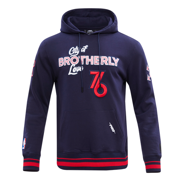 NBA PHILADELPHIA 76ERS CHEST CITY OF BROTHERLY LOVE MEN S RIB PO HOOD Pro Standard