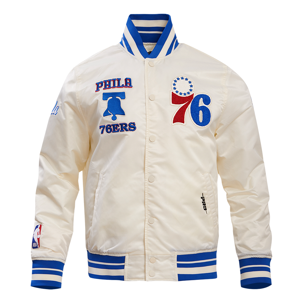 NBA Blue and White Philadelphia 76ers Varsity Jacket - HJacket