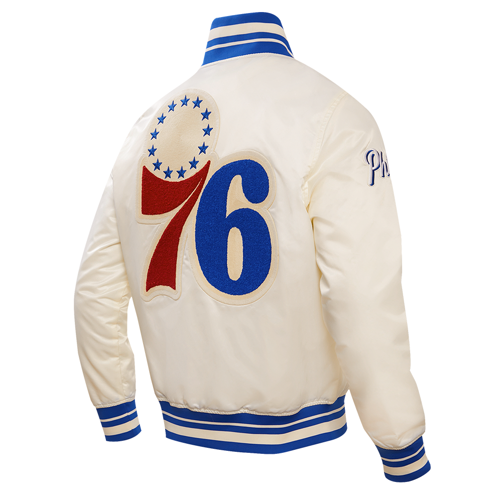 NBA PHILADELPHIA 76ERS RETRO CLASSIC MEN S RIB SATIN JACKET