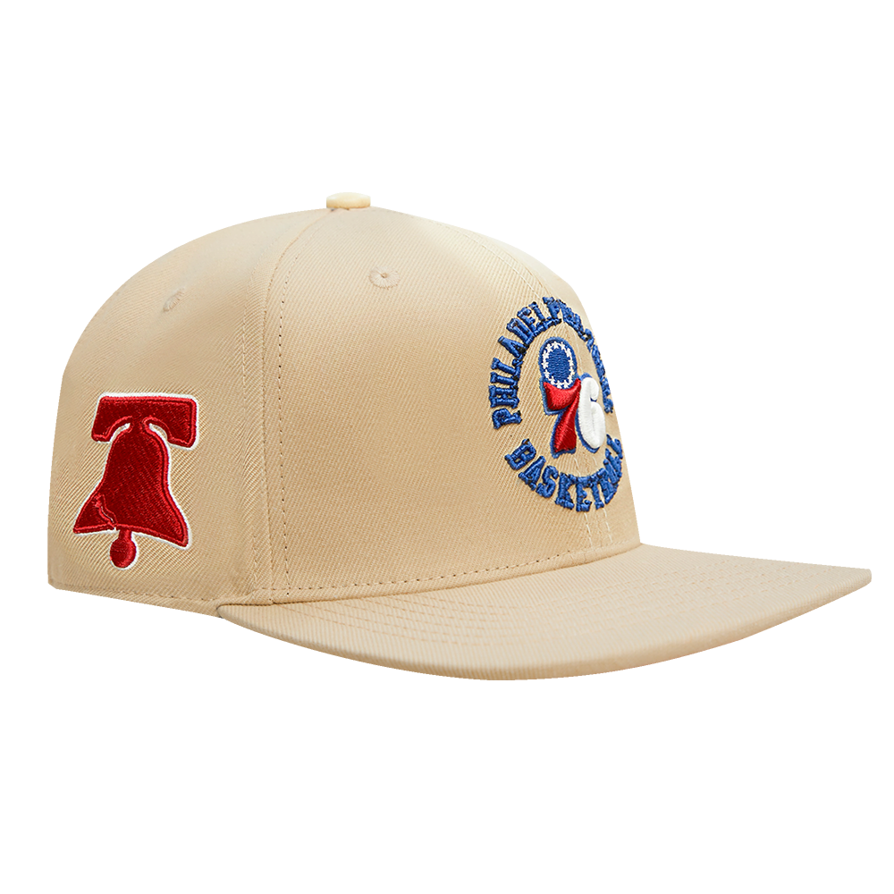 NBA PHILADELPHIA 76ERS HYBRID WOOL SNAPBACK HAT (KHAKI)