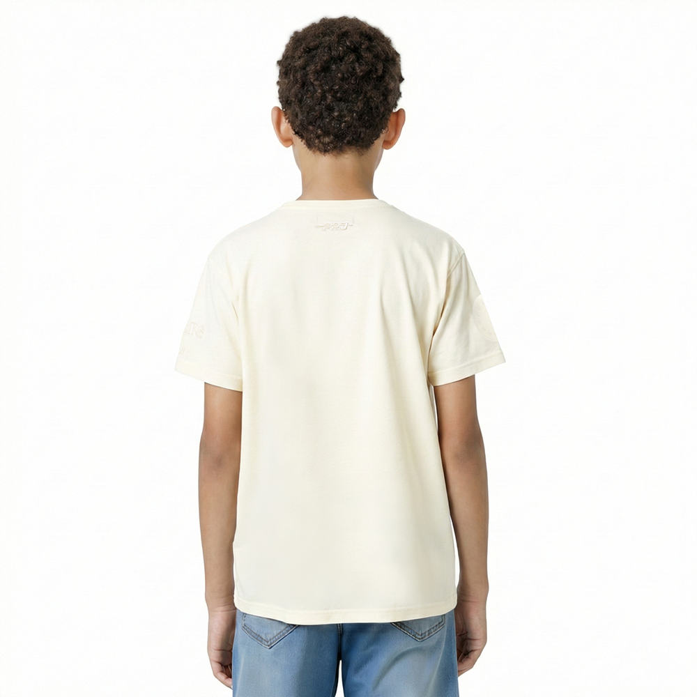 NBA PHILADELPHIA 76ERS NEUTRAL BIG BOYS SHORT SLEEVE TEE (EGGSHELL)