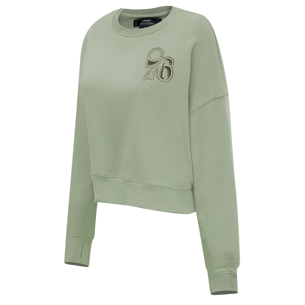 NBA PHILADELPHIA 76ERS NEUTRAL FLEECE CREWNECK (MOSS)