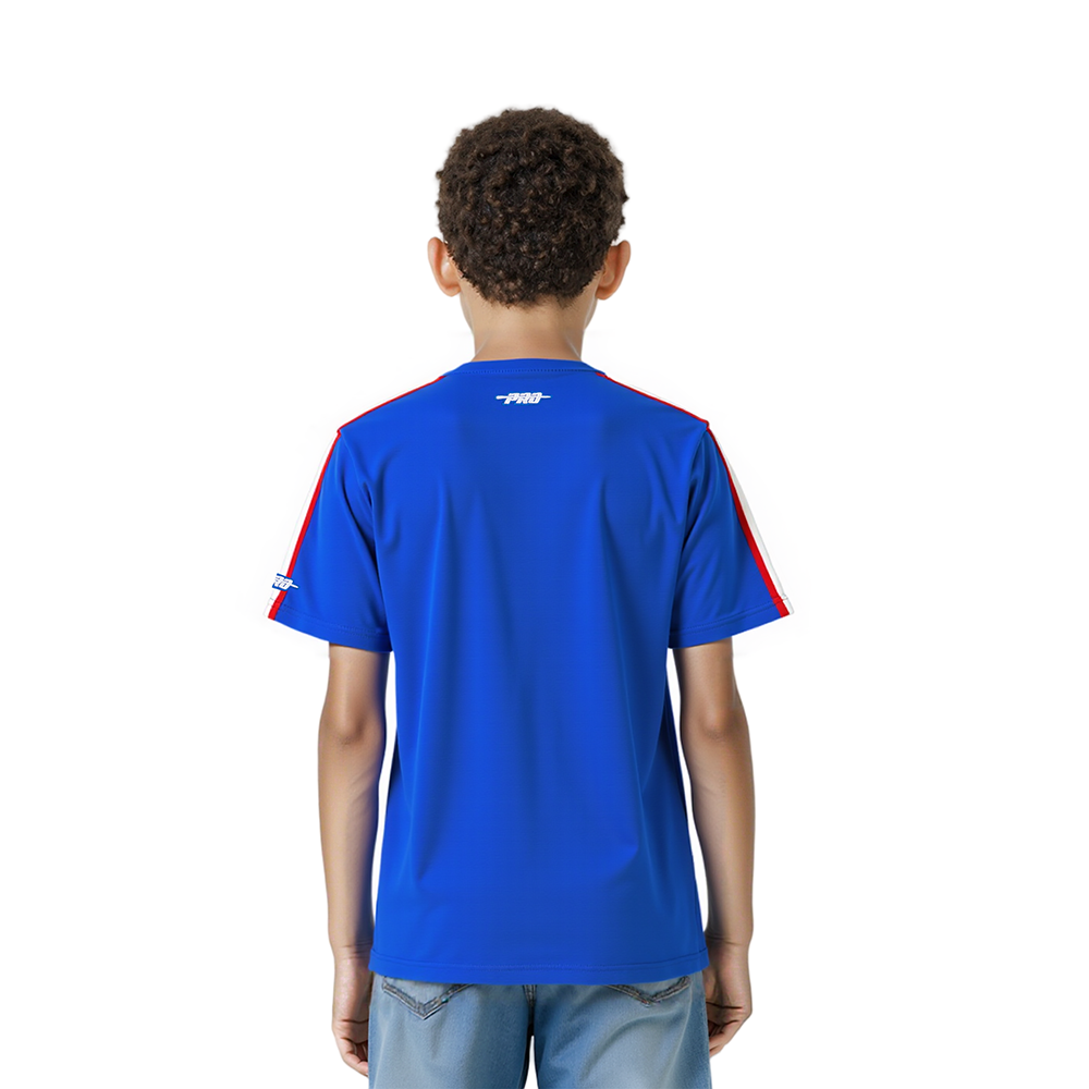 NBA PHILADELPHIA 76ERS RETRO CLASSIC LITTLE BOYS SHORT SLEEVE TAPING TEE (ROYAL BLUE/RED)