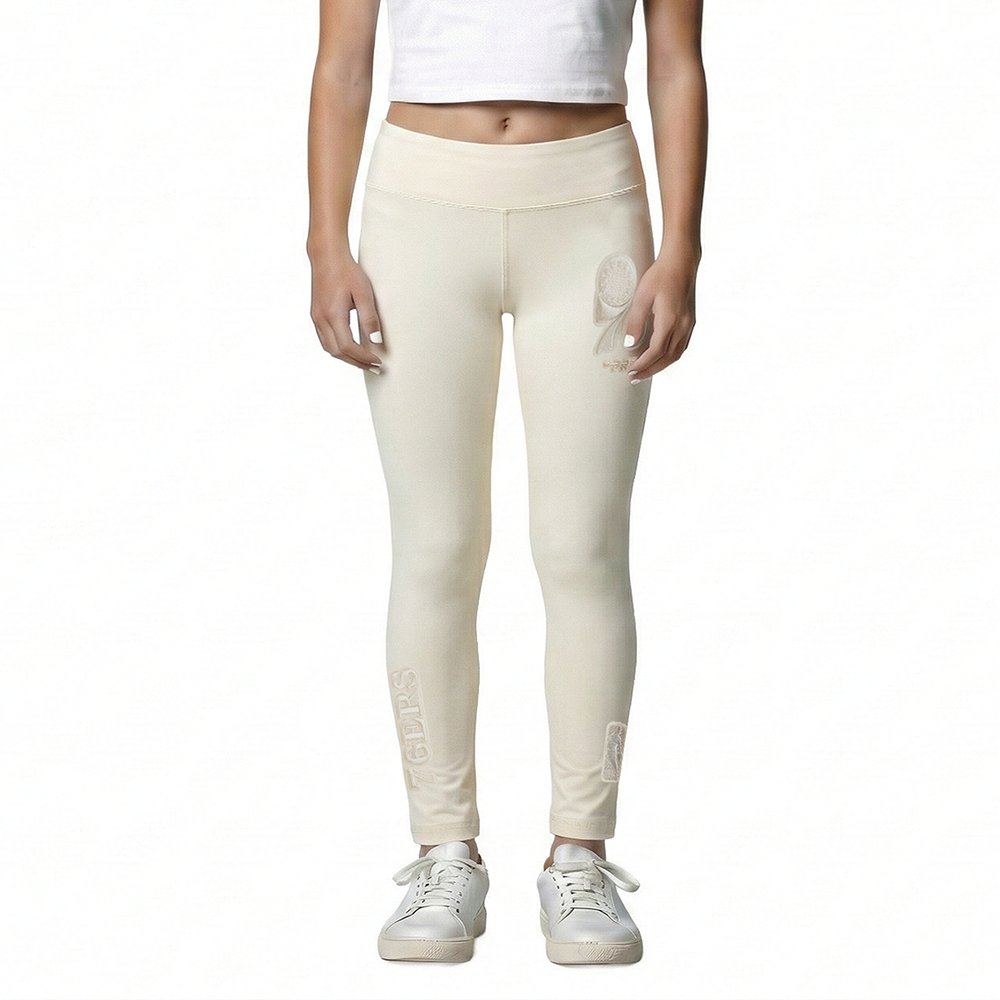 NBA PHILADELPHIA 76ERS NEUTRAL LITTLE GIRLS LEGGING (EGGSHELL)