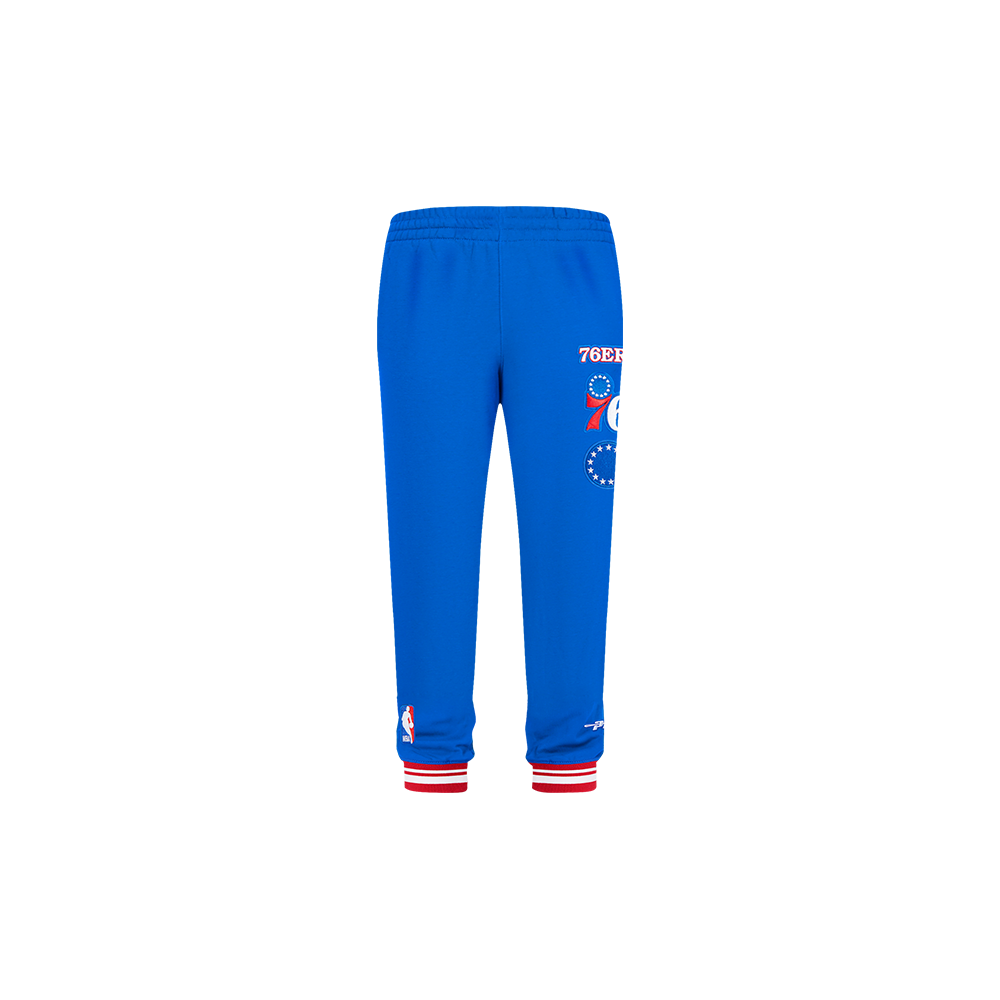 NBA PHILADELPHIA 76ERS RETRO CLASSIC TODDLER BOYS RIB SWEATPANT (ROYAL BLUE/RED)