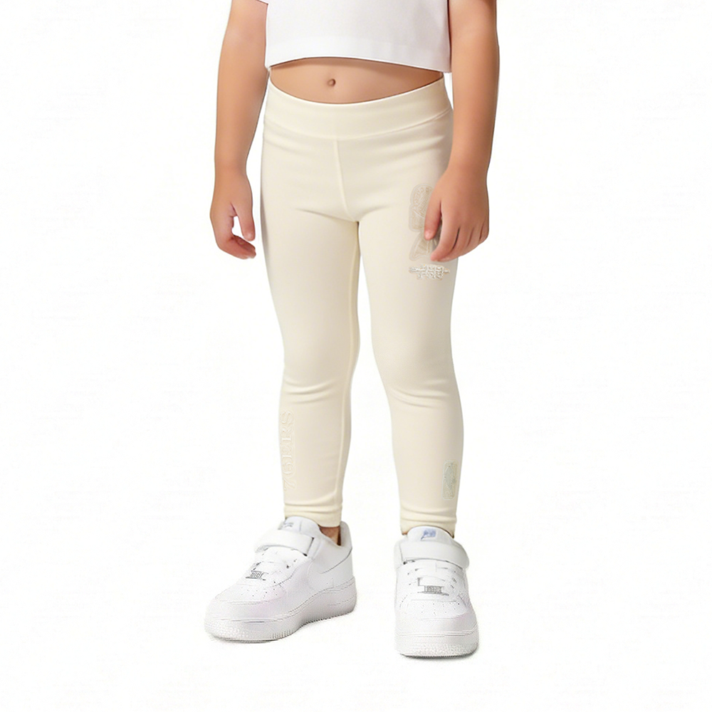 NBA PHILADELPHIA 76ERS NEUTRAL TODDLER GIRLS LEGGING (EGGSHELL)