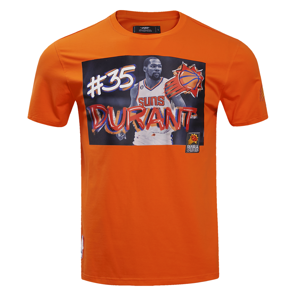 NBA PHOENIX SUNS KEVIN DURANT 35 YEARBOOK MEN S TEE ORANGE Pro Standard