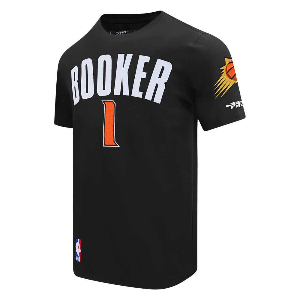 NBA PHOENIX SUNS DEVIN BOOKER #1 CLASSIC PNN MEN'S SJ TEE (BLACK)