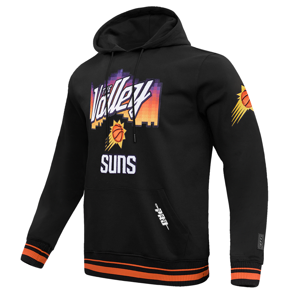 NBA PHOENIX SUNS CITY EDITION 25-26 MEN'S RIB FLC PO HOODIE (BLACK/ORANGE)