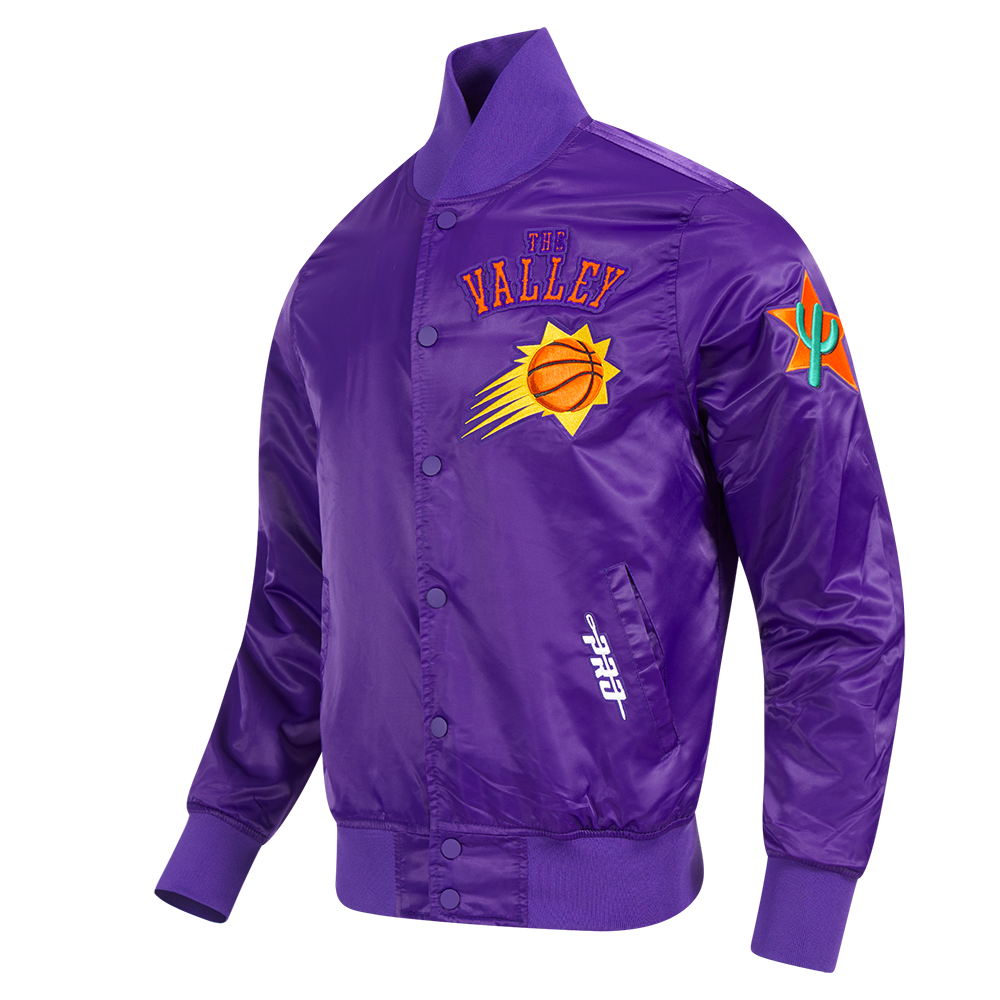 NBA PHOENIX SUNS CITY EDITION 24-25 MEN'S SATIN JACKET (PURPLE)