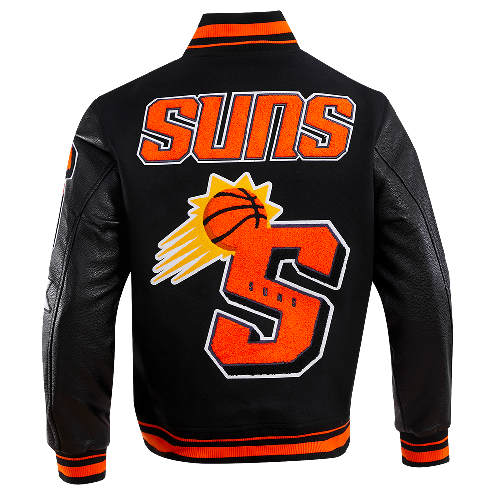 NBA PHOENIX SUNS MASHUP MEN'S RIB WOOL VARSITY JACKET (BLACK) – Pro Standard