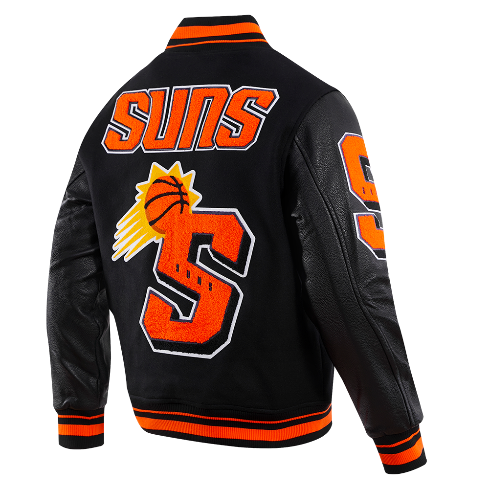 NBA PHOENIX SUNS MASHUP MEN'S RIB WOOL VARSITY JACKET (BLACK) – Pro Standard