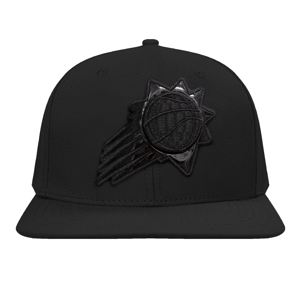 NBA PHOENIX SUNS TRIPLE BLACK LOGO UNISEX SNAPBACK HAT (IPLE BLACK)