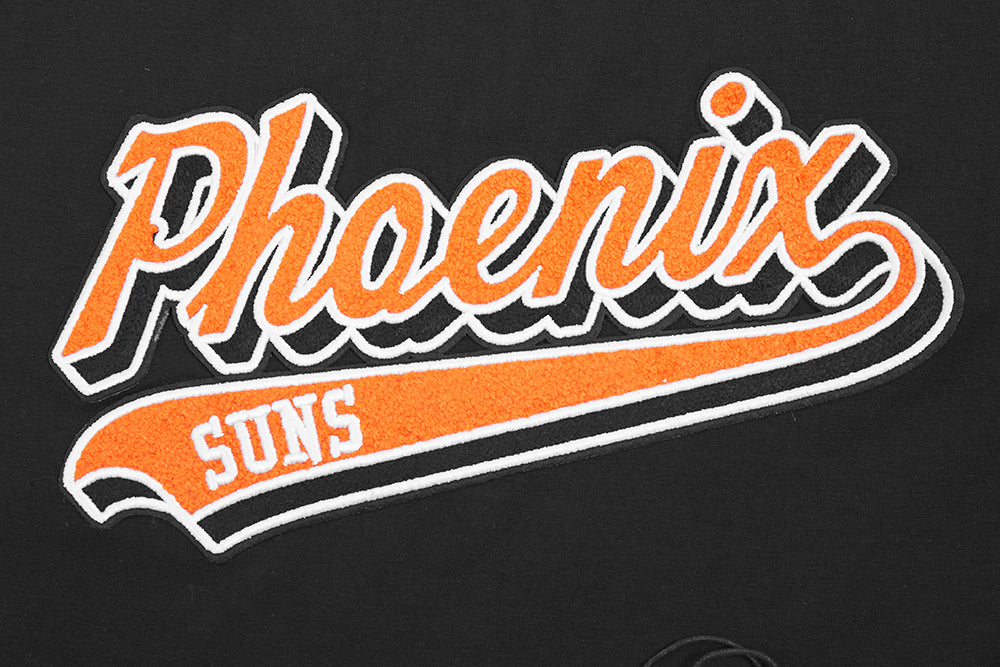NBA PHOENIX SUNS SCRIPT TAIL WOMEN'S SINGLE JERSEY BOXY TEE (BLACK ...