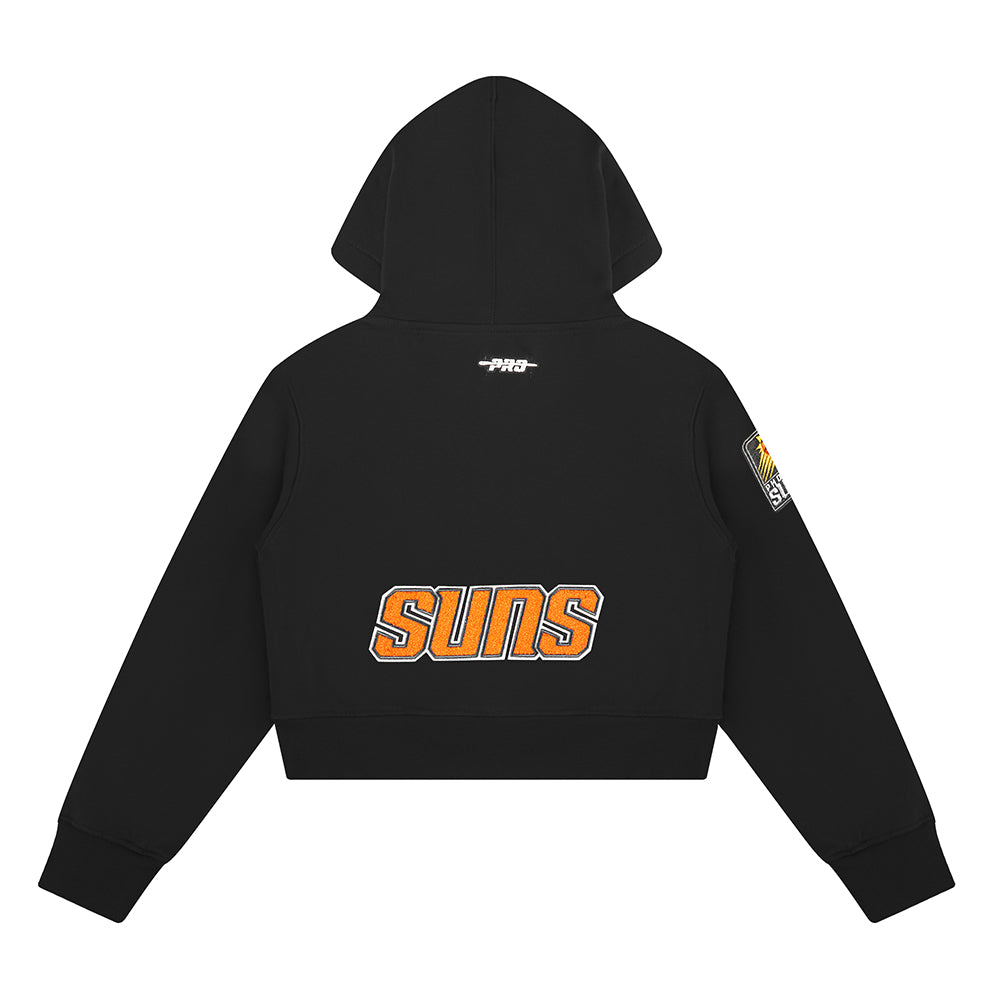NBA PHOENIX SUNS CLASSIC BIG GIRLS FLEECE FULL ZIP HOODIE (BLACK)