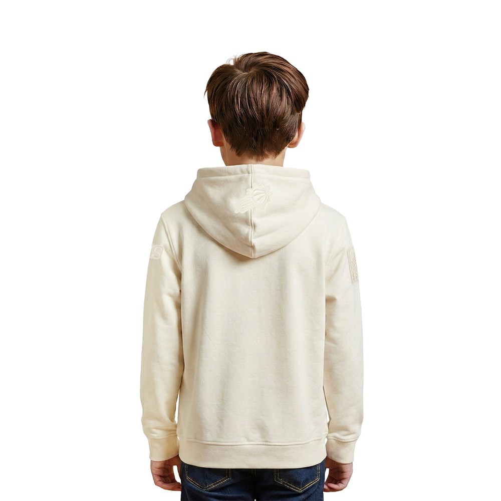 NBA PHOENIX SUNS NEUTRAL LITTLE BOYS FLEECE PULLOVER HOODIE (EGGSHELL)