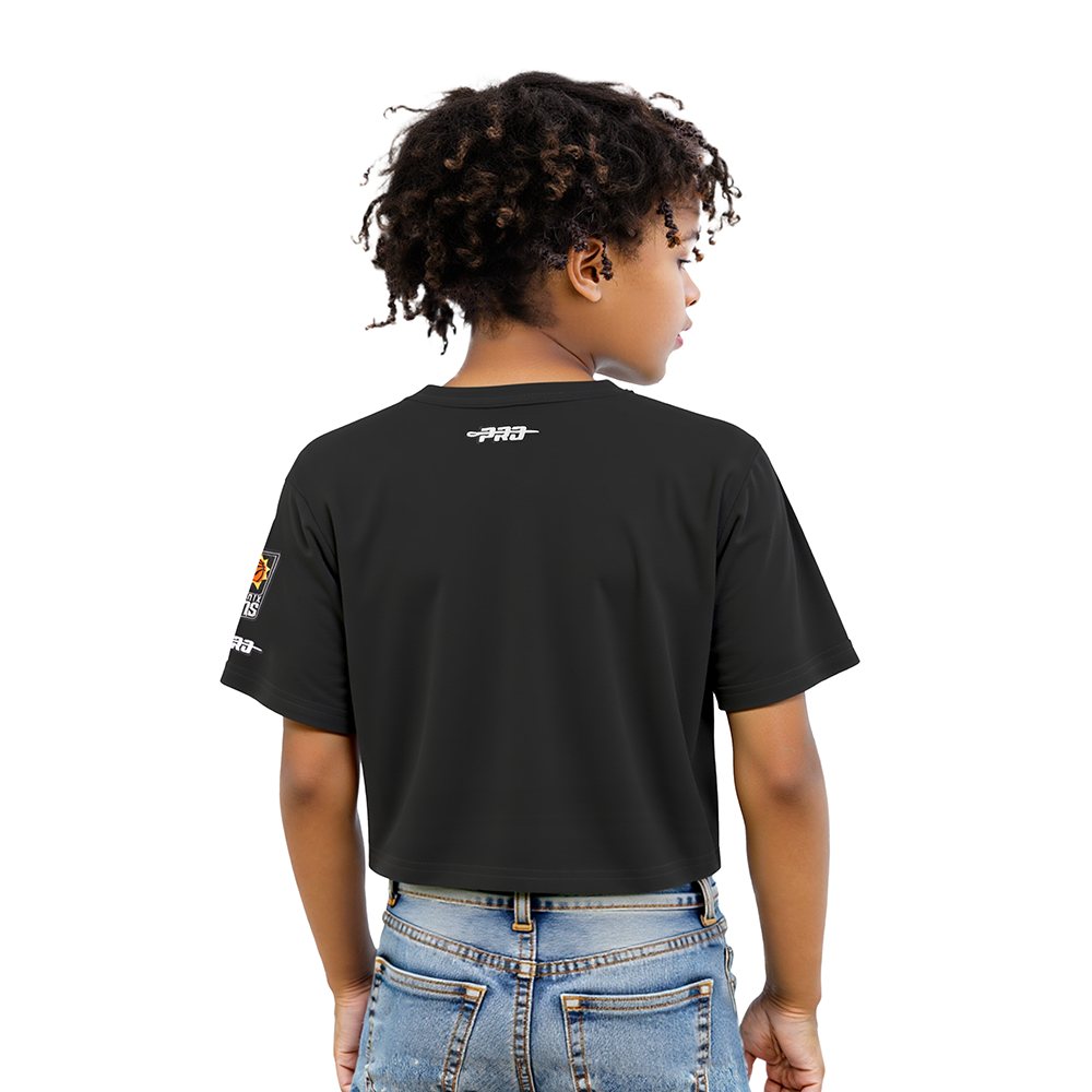 NBA PHOENIX SUNS CLASSIC LITTLE GIRLS SHORT SLEEVE BOXY TEE (BLACK)