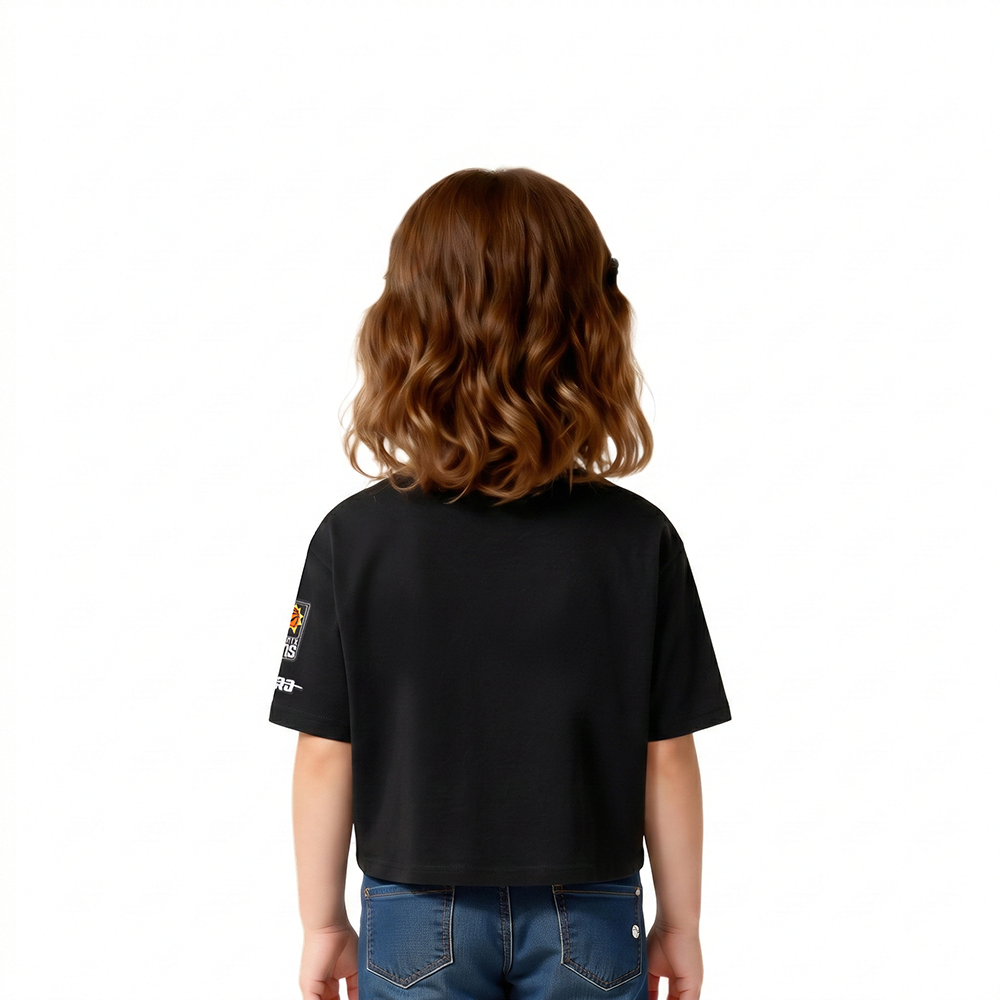 NBA PHOENIX SUNS CLASSIC TODDLER GIRLS SHORT SLEEVE BOXY TEE (BLACK)