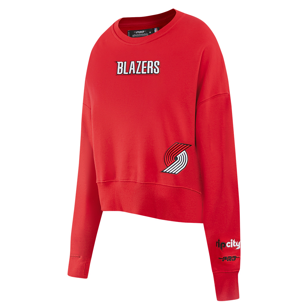 NBA PORTLAND TRAIL BLAZERS WINGSPAN WOMEN'S FLC CREWNECK (RED)