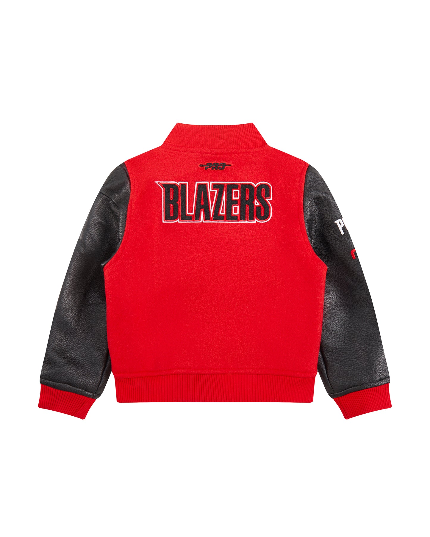 NBA PORTLAND TRAIL BLAZERS CLASSIC TODDLER BOYS WOOL VARSITY JACKET (RED/BLACK)