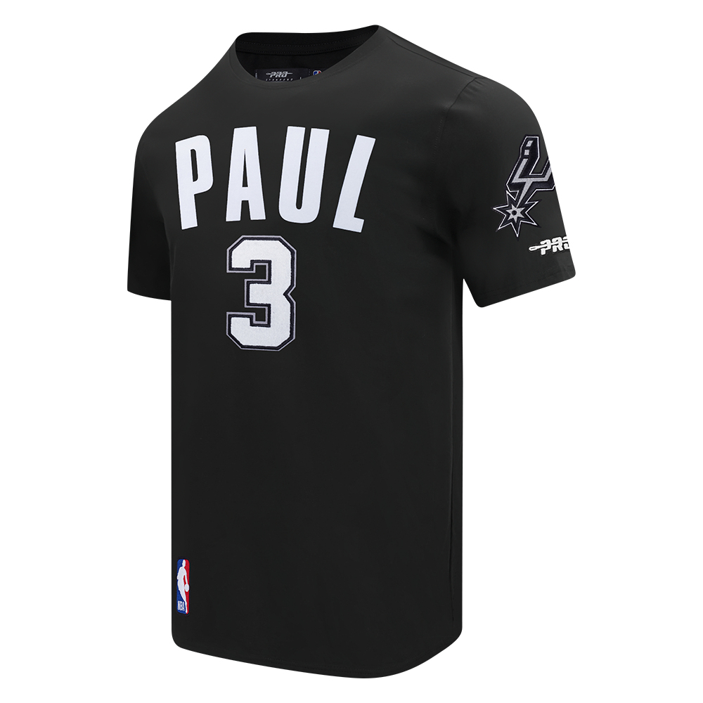 NBA SAN ANTONIO SPURS CHRIS PAUL #3 CLASSIC PNN MEN'S SJ TEE (BLACK)