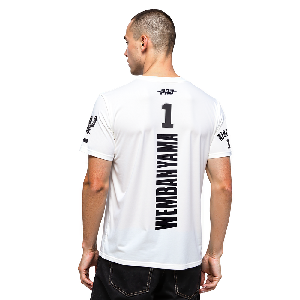 NBA SAN ANTONIO SPURS VICTOR WEMBANYAMA #1 CLASSIC PNN MEN'S SJ TEE (WHITE)