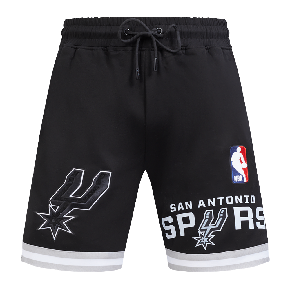 NBA SAN ANTONIO SPURS CLASSIC CHENILLE MEN'S DK SHORT (BLACK/GRAY)