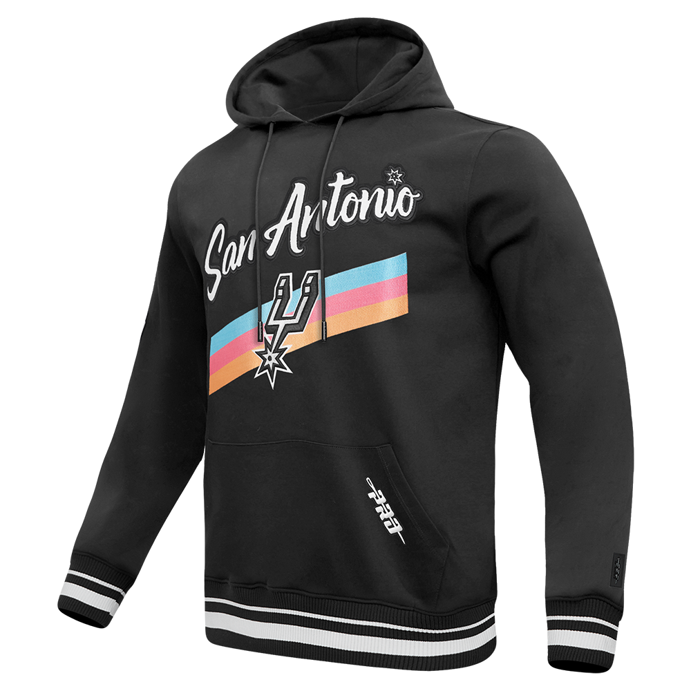 NBA SAN ANTONIO SPURS CITY EDITION 25-26 MEN'S RIB FLC PO HOODIE (BLACK)