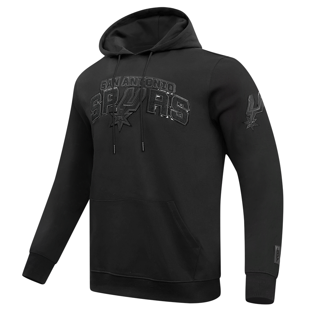 NBA SAN ANTONIO SPURS TRIPLE BLACK MEN'S LOGO HOODY (TRIPLE BLACK MEN'S)