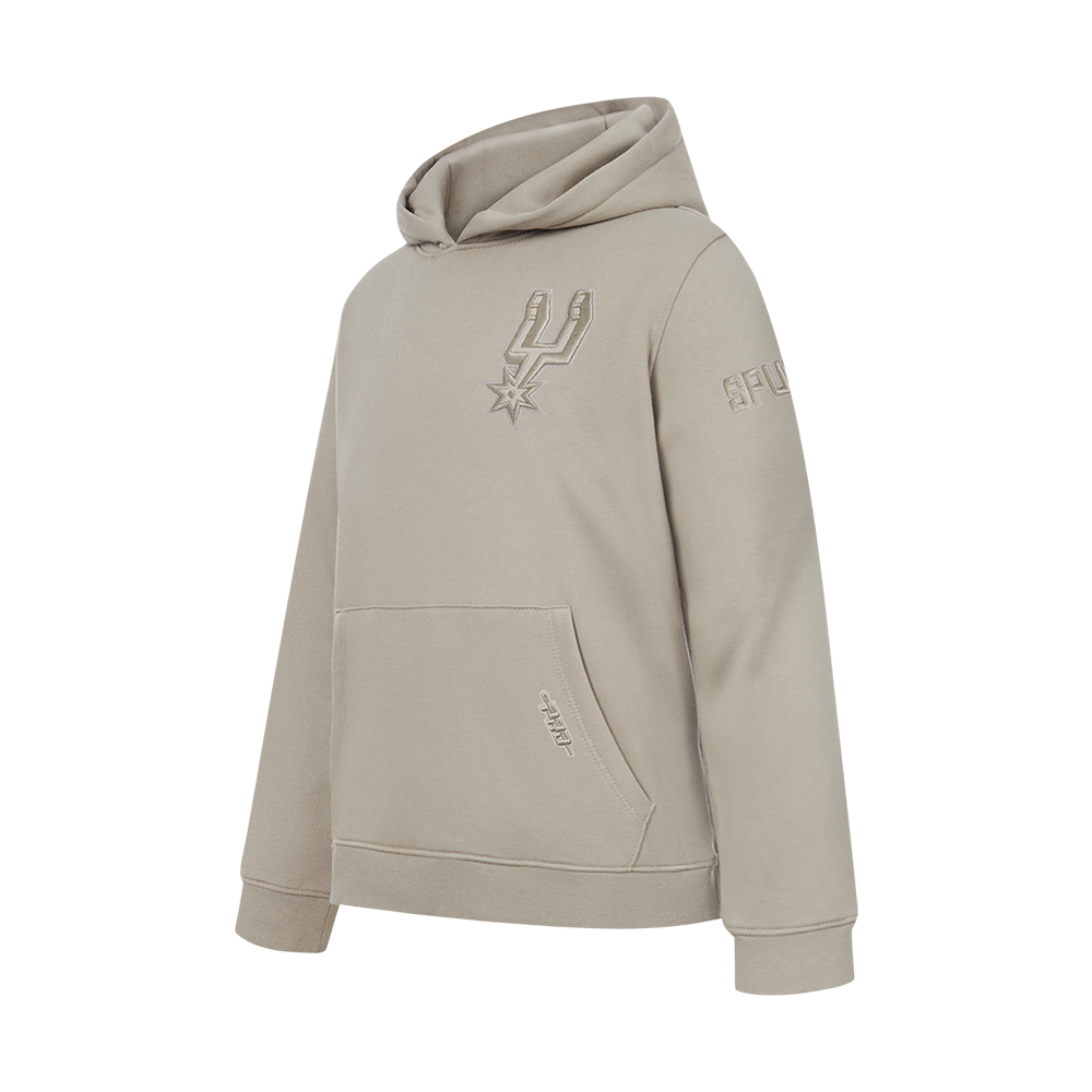 NBA SAN ANTONIO SPURS NEUTRAL BIG BOY'S FLC PO HOODIE (TAUPE)