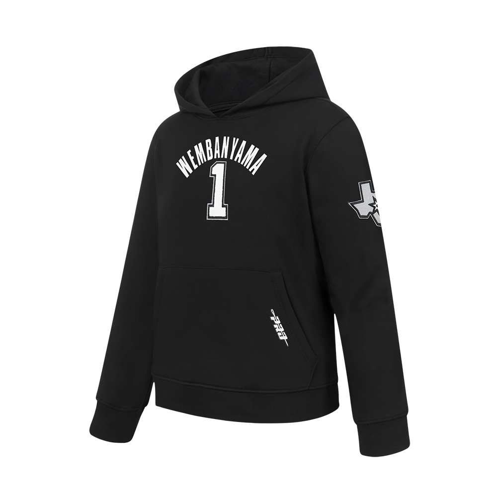 NBA SAN ANTONIO SPURS VICTOR WEMBANYAMA #1 CLASSIC PNN BIG BOY'S FLEECE (BLACK)